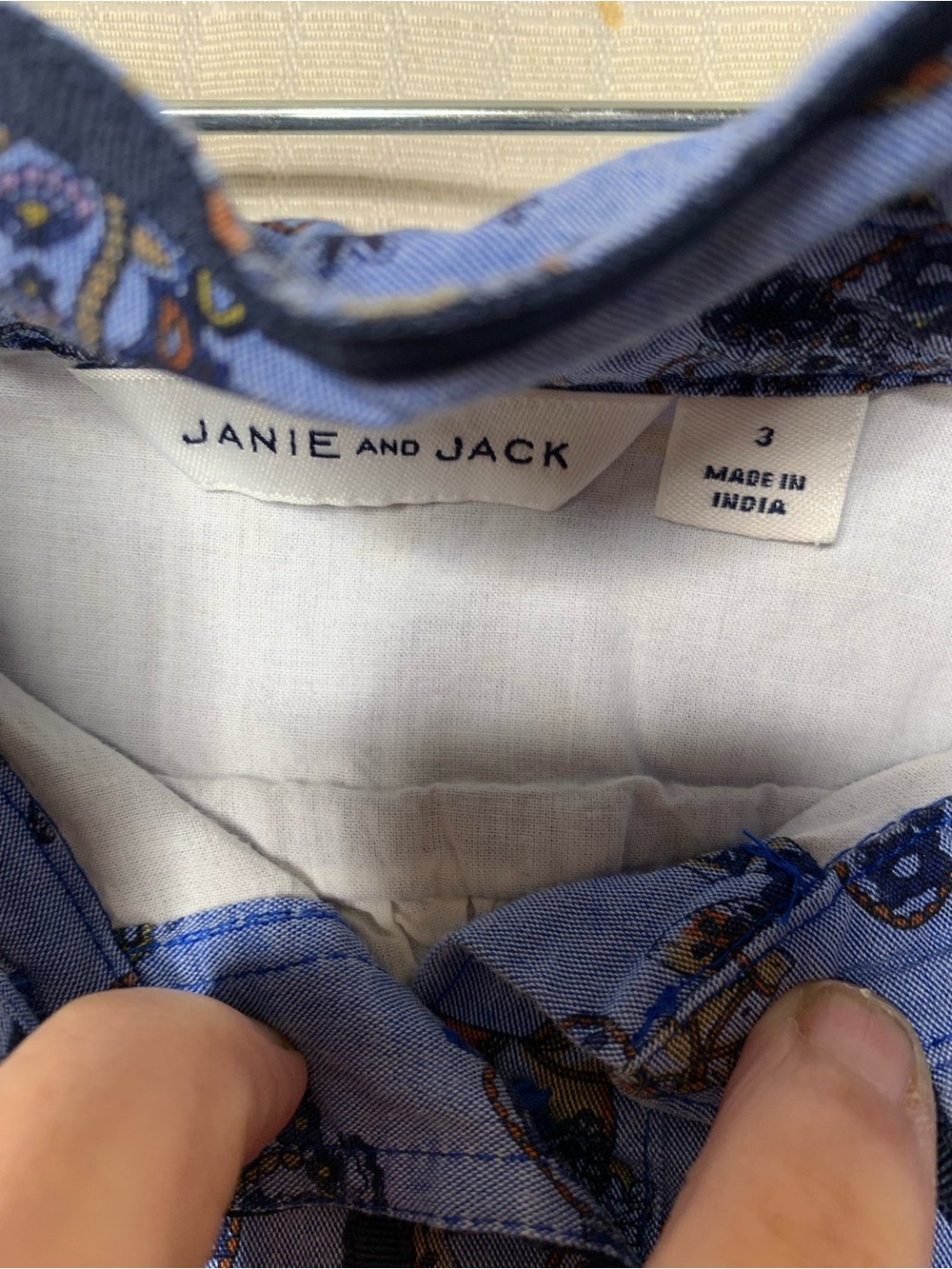 Janie And Jack Lined Paisley Carousel Horse Cotton Dress Size 3 Whimsical Party - Picture 5 of 7